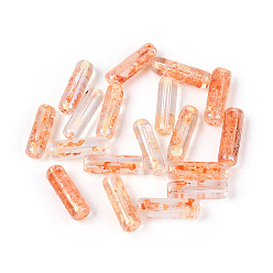 Коралловый Прозрачные стеклянные бусины Пикассо, коралл, 13x4 мм, отверстие : 0.9~1 мм, Около 1125 шт / фунт