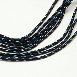 Черный Полиэфирные и спандексные веревочные веревки, 1 внутреннее ядро, чёрные, 2 мм, около 109.36 ярдов (100 м) / пачка