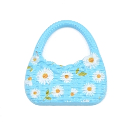 Небесно-голубой Подвески из эмали и сплава, стойки покрытие, брелоки для сумок, окрашеные, без кадмия, без никеля и без свинца, голубой, 27x25x4 мм, отверстие : 13x15 мм