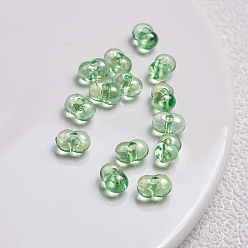 Medium Sea Green Transparent Acrylic Beads, Medium Sea Green, 8x5mm, Hole: 2mm