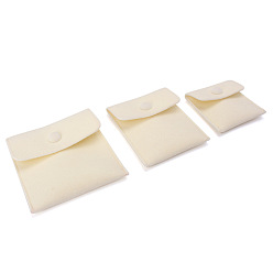 Папайя Оранжевый Бархат ювелирных пакеты, подарочные пакеты для ювелирных изделий с кнопкой, для хранения колец, ожерелья, сережек, браслета, прямоугольные, papayawhip, 10x8.5 см