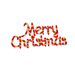 Word Christmas Themed Computerized Embroidery Cloth Self Adhesive Patches, Stick On Patch, Costume Accessories, Appliques, Word, 40x84mm