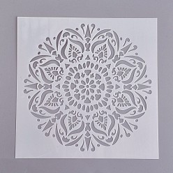 White Reusable Drawing Painting Stencils Templates, for Painting on Scrapbook Fabric Tiles Floor Furniture Wood, White, 15x15x0.02cm