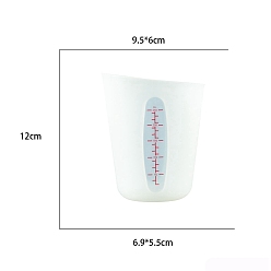 White Silicone Measuring Cups, with Scale, Resin Craft Mixing Tools, White, 96x60x120mm, Capacity: 250ml(8.45fl. oz)