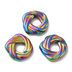 Rainbow Color Ионное покрытие (ip) 304 соединительные кольца из нержавеющей стали, витой кольцевой разъем, Радуга цветов, 13x13x3 мм, внутренний диаметр: 5 мм
