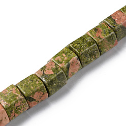 Unakite Natural Unakite Beads Strands, Hexagonal Prism, 9~11x12x13.5~14mm, Hole: 1.2mm, about 20pcs/strand, 7.64~8.70 inch(19.4~22.2cm)