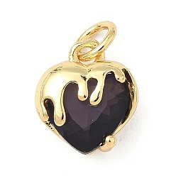 Индиго Кулон из циркония, сердце прелести, долговечный, без кадмия и без свинца, стойки покрытие, с целью перехода в кольце, реальный 18 k позолоченный, индиговые, 11.5x10x6 мм, отверстие : 3.3 мм