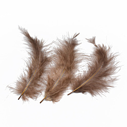 Camel Turkey Feather Costume Accessories, Dyed, Camel, 123~155x35~53x1mm