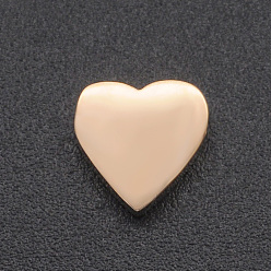 Rose Gold 201 Stainless Steel Charms, for Simple Necklaces Making, Stamping Blank Tag, Laser Cut, Heart, Rose Gold, 7.5x8x3mm, Hole: 1.6mm