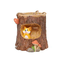 Dog Mini Resin Trunk with Cute Animal Figurines, for Dollhouse, Home Display Decoration, Dog Pattern, 10mm