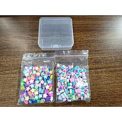 Mixed Color Nbeads 240Pcs 2 Styles Handmade Polymer Clay Beads, Heart & Star, Mixed Color, 120pcs/style