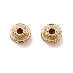 Матовый Золотой Цвет Бусины разделители из сплава , рондель, без кадмия, без никеля и без свинца, долговечный, матовый золотой цвет, 6x4.5 мм, отверстие : 1.2 мм