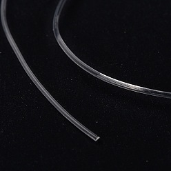 Прозрачный Корейская эластичная эластичная нить с круглыми кристаллами, для браслетов изготовление ювелирных изделий из драгоценных камней ремесло из бисера, прозрачные, 0.8 мм, около 45.93~47.02 ярдов (42~43 м) / рулон
