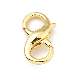 Real 18K Gold Plated Brass Double Opening Lobster Claw Clasps, for Jewelry Making Findings, Cadmium Free & Lead Free, Long-Lasting Plated, Real 18K Gold Plated, 18x10x5mm, Hole: 5mm and 5.5mm