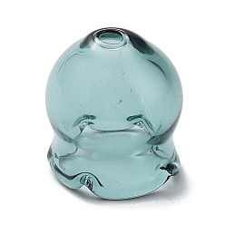 Аква Конус из стеклянных бусин в виде медузы, для изготовления колокольчиков, вода, 16x15x15.5 мм, отверстие : 2.3 мм