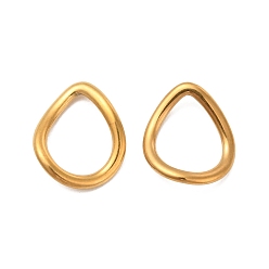 Golden 304 Stainless Steel Linking Rings, Twisted Teardrop, Golden, 15x12.5x2mm, Inner Diameter: 8.5x11mm