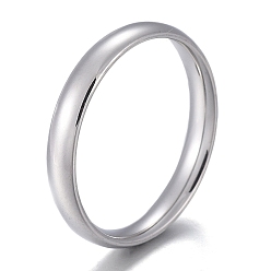 Stainless Steel Color 304 Stainless Steel Flat Plain Band Rings, Stainless Steel Color, Size 5~12, Inner Diameter: 15~22mm, 3mm
