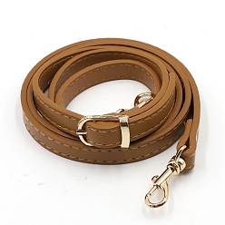 Camel Imitation Leather Adjustable Bag Strap, with Swivel Clasps, for Bag Replacement Accessories, Camel, 105~120x1.2x0.34cm
