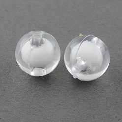 Clear Transparent Acrylic Beads, Bead in Bead, Round, Clear, 8mm, Hole: 2mm, about 2050pcs/500g