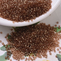 (DB0121) Абрикосовый Топазовый  Золотой Блеск Бусины miyuki delica, цилиндр, японский бисер, 11/0, (дб 0121) золотой абрикосовый топаз, 1.3x1.6 мм, отверстие : 0.8 мм, Около 2000 шт / 10 г