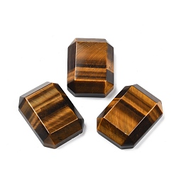 Тигровый глаз Природных тигровый глаз кабошонов, прямоугольник граненый, 29~30x21~22x9 мм