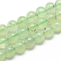 Prehnite Natural Prehnite Beads Strands, Round, 4mm, Hole: 0.5mm, about 106pcs/strand, 15.7 inch(39.8cm)