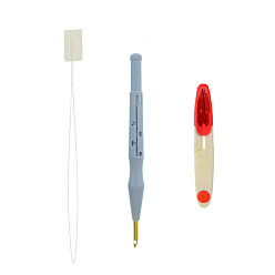 Mixed Color Needle Felting Tool Kits, with Hole Punches, Big Eye Beading Needles and Iron Scissors, Mixed Color, 280x80x20mm
