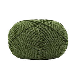 Dark Green Milk Cotton Knitting Acrylic Fiber Yarn, 4-Ply Crochet Yarn, Punch Needle Yarn, Dark Green, 2mm