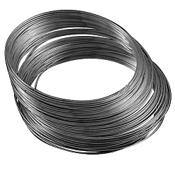 Gunmetal Steel Memory Wire, for Wrap Bracelets Making, Nickel Free, Gunmetal, 18 Gauge, 1mm, about 800 circles/1000g