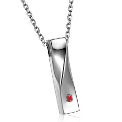 Orange Red Detachable Perfume Bottle Pendant Necklaces, Stainless Steel Chain Necklaces, Orange Red, 21.65 inch(55cm)