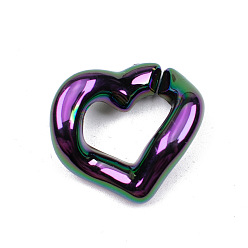 solid black Acrylic plastic 21*19mm jelly AB magic colorful Mabei peach heart chain buckle DIY jewelry accessories