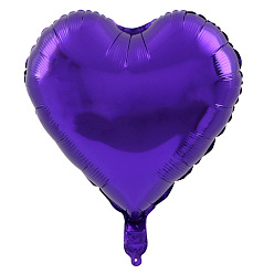 Indigo Heart Aluminum Film Valentine's Day Theme Balloons, for Party Festival Home Decorations, Indigo, 450mm