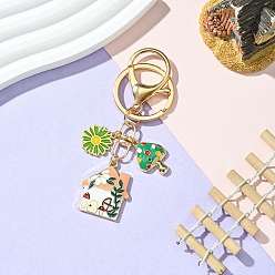 Морско-зеленый Брелок из эмалевого сплава, со сплавочной фурнитурой, цвета морской волны, 8.8 см