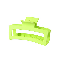 13cm rectangular - fluorescent green Geometric Hair Clips Set for Thick Hair - Large 13cm Claw, Shark and Plate Clips in Minimalist Design