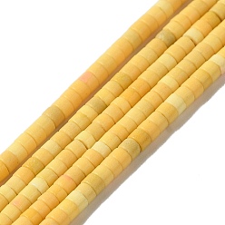 Золотистый Природный агат бисер нитей, диск, окрашенная и подогревом, Heishi бусы, золотые, 2x1 мм, отверстие : 0.5 мм, около 270 шт / нитка, 15.24 дюйм (38.7 см)