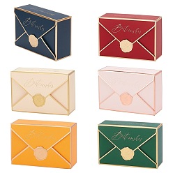 Mixed Color CRASPIRE Paper Box, Gift Packing Boxes, Rectangle, Mixed Color, 7x10.5x3.5cm, 6 colors, 4pcs/color, 24pcs/set