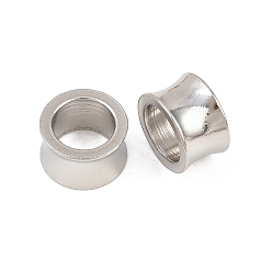 Нержавеющая Сталь Цвет 201 из нержавеющей стали бусы, бусины с большим отверстием, бамбуковую палку, цвет нержавеющей стали, 13.5x8.5 мм, отверстие : 10 мм