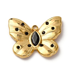 Реактивный Самолет 304 из нержавеющей стали горный хрусталь подвески, бабочки прелести, вакуумное покрытие pvd, реальный 18 k позолоченный, струя, 17.5x21x3 мм, отверстие : 1.6 мм