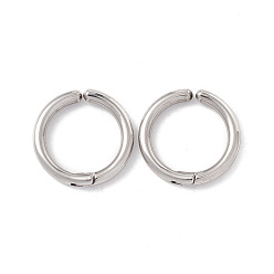 Stainless Steel Color Non-Tarnish 304 Stainless Steel Clip-om Earring, Round, Stainless Steel Color, 19x2.5mm