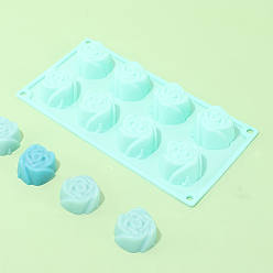 Pale Turquoise Rose Soap Silicone Molds, For DIY Soap Craft Making, Pale Turquoise, 280x150x30mm