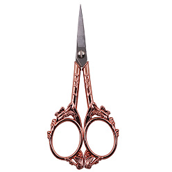 Rose Gold & Stainless Steel Color Stainless Steel Butterfly Scissors, Alloy Handle, Embroidery Scissors, Sewing Scissors, Rose Gold & Stainless Steel Color, 12.6cm