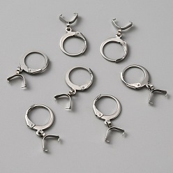 Stainless Steel Color 304 Stainless Steel Leverback Earring Finding, with Ice Pick Pinch Bails, Stainless Steel Color, 22mm, Pin: 0.65x0.8mm and 0.6mm