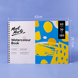Разноцветный Акварельные бумажные книги, 60-страница, прямоугольные, красочный, 29.7x42 см