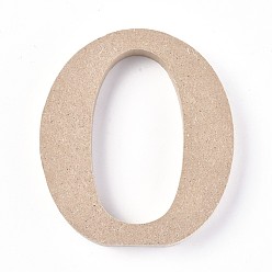 Letter O Letter Unfinished Wood Slices, Laser Cut Wood Shapes, for DIY Painting Ornament Christmas Home Decor Pendants, Letter.O, 100x89x15mm