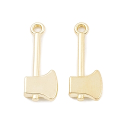 Light Gold Alloy Pendants, Long-Lasting Plated, Lead Free & Cadmium Free, Axe, Light Gold, 24.5x9.5x3mm, Hole: 2mm
