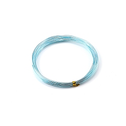Light Blue Aluminum Wire, Bendable Metal Craft Wire, Round, for DIY Jewelry Craft Making, Light Blue, 17 Gauge(1.2mm), 1.2mm, 10M/roll