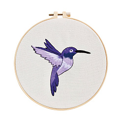 N505 Purple Bird Embroidery Kit Branch bird cross stitch stretch embroidery diy embroidery material package
