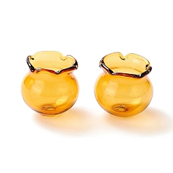 (932FM) Темно-синий аква-матовый с подкладкой Конус из стеклянных бусин для изготовления колокольчиков, колокольчик средний l, темно-золотистые, 15x16 мм, отверстие : 2.7 мм