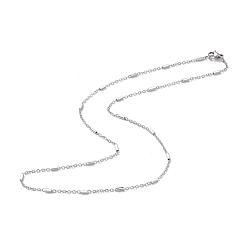 Stainless Steel Color 304 Stainless Steel Satellite Chain Necklace for Men Women, Stainless Steel Color, 17.87 inch(45.4cm)
