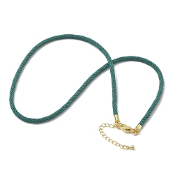 Светлый Морско-зеленый 3 изготовление ожерелий из нейлонового шнура миланского плетения толщиной ☐ мм, с латунными выводами и 304 застежками из лобстера из нержавеющей стали, золотые, стойки покрытие, долговечный, светло-зеленый, 17.83 дюйм (45.3 см)